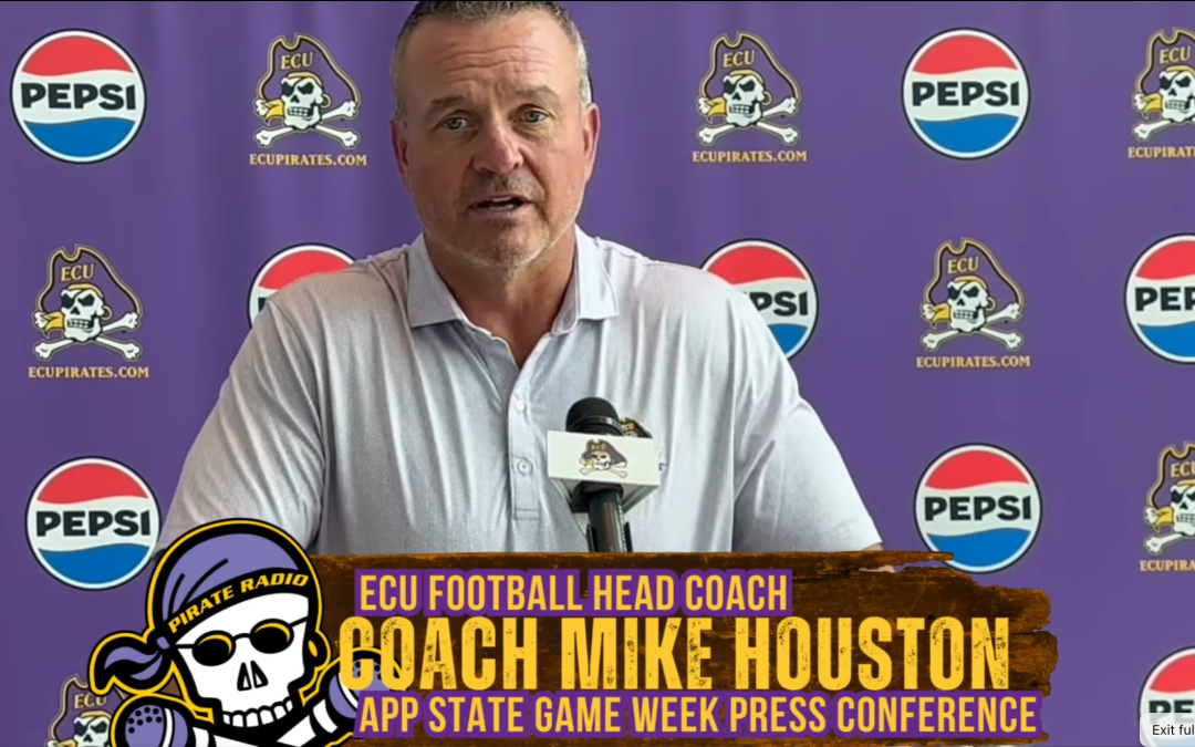 Mike Houston talks Pirates now 2-0, Appalachian State, more