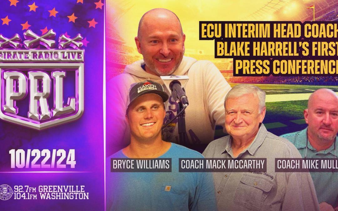 PRL: We hear from ECU interim coach Blake Harrell, others about Pirates