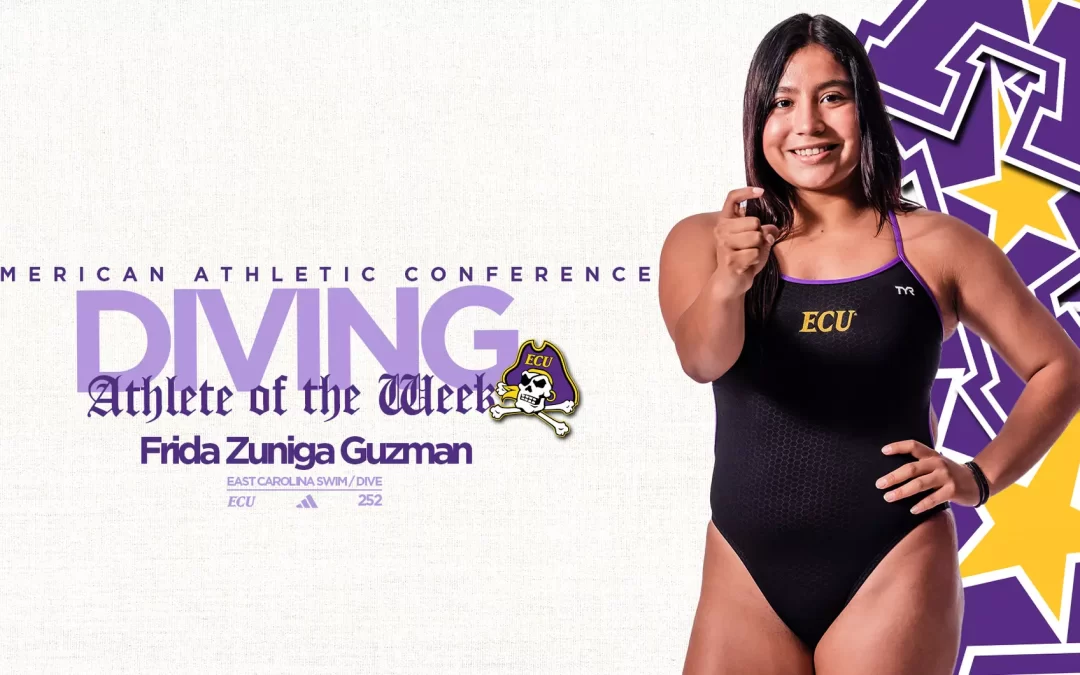 ECU’s Frida Zuniga Guzman Earns Third AAC Diver of the Week honor