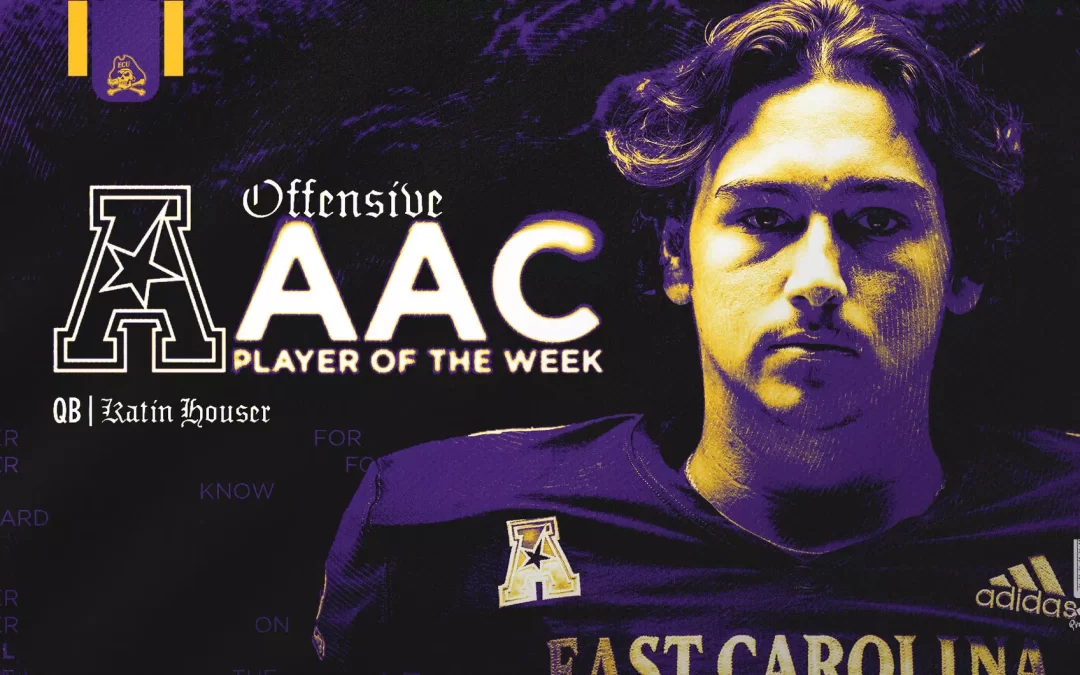 ECU’s Houser takes home weekly honors, Barker named to honor roll