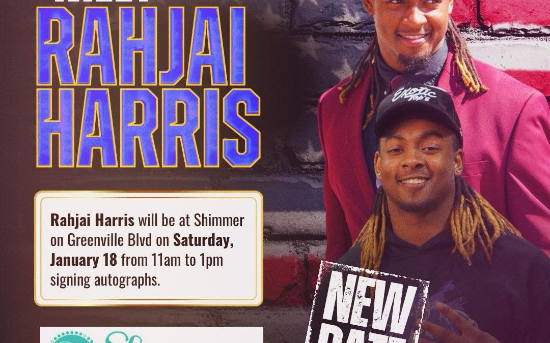 New date announced for Rahjai Harris signing event in Greenville