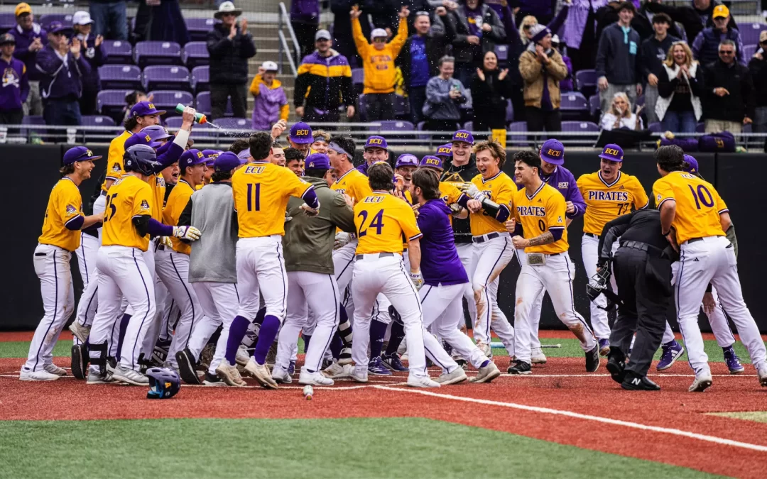 Bouche’s walk-off blast lifts East Carolina to series win over George Mason