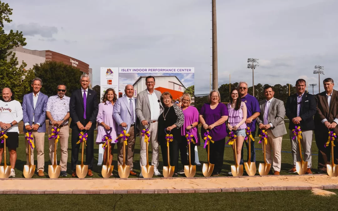 ECU Athletics hosts groundbreaking ceremony for Isley Indoor Performance Center