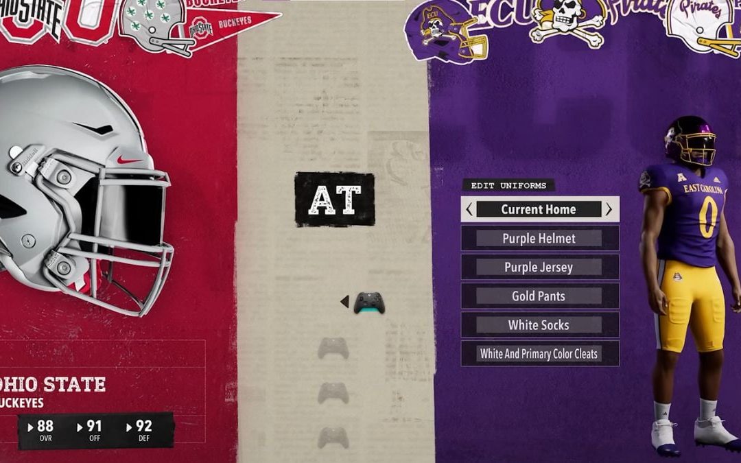 Two publications give ECU high marks for uniforms in ‘College Football 26’