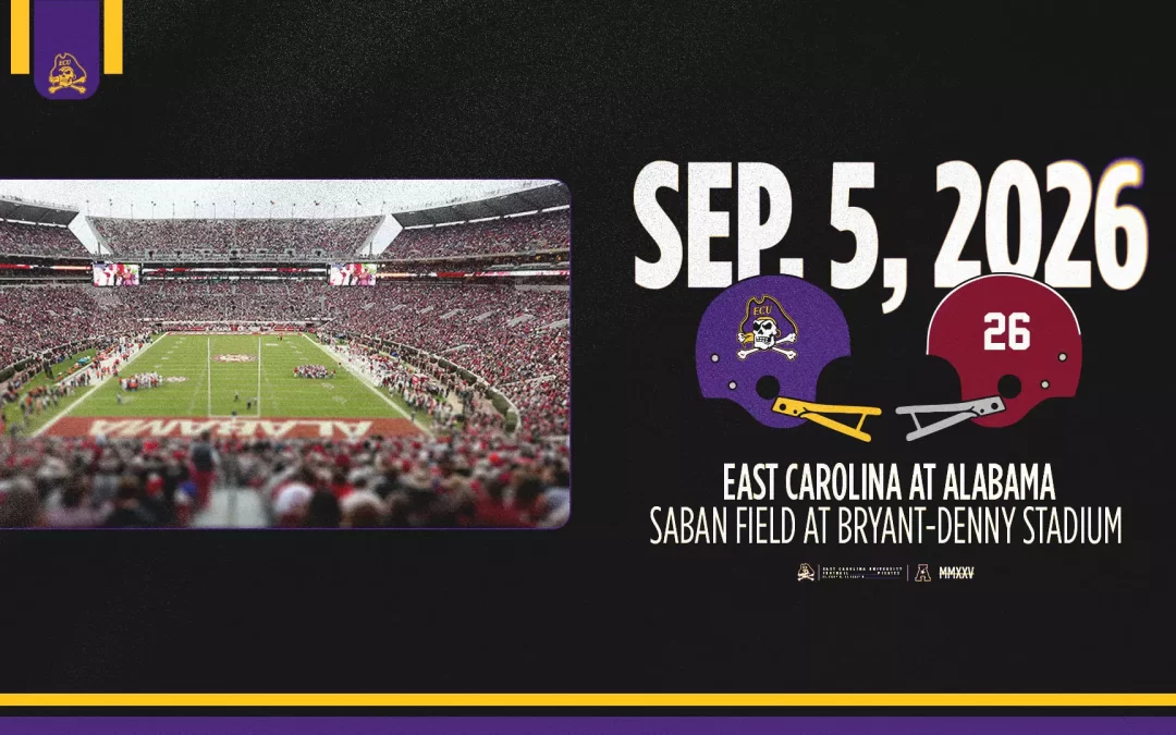 East Carolina, Alabama agree to 2026 football game