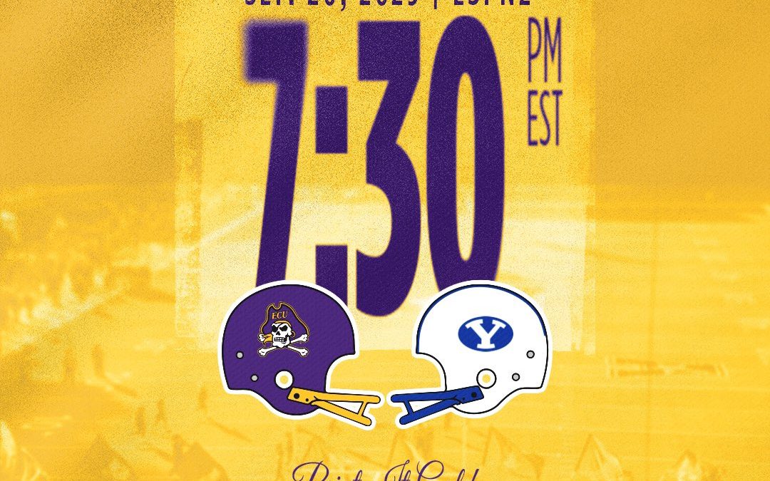 ECU announces game time for home contest against BYU