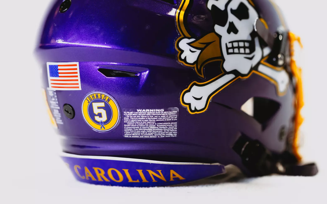 ECU Football to honor Pirate legend Chris Johnson with helmet decal