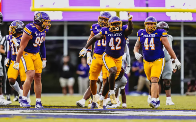 Pirates go into bye week after beating NC Central, 42-9